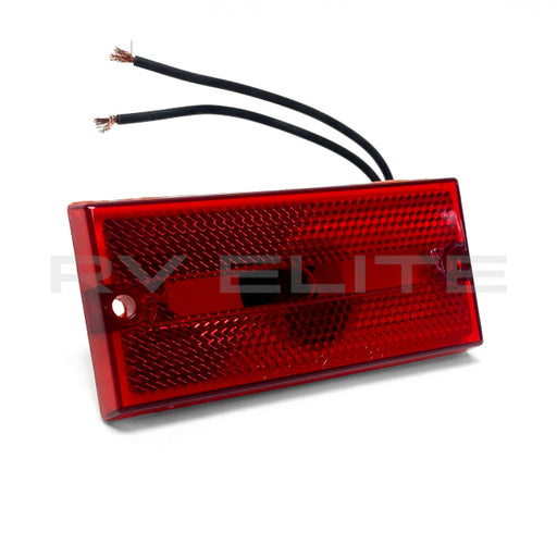 RV Rectangular Red Clearance Side Marker Light 12V | For Class A Motorhomes & RVs - American Coach, Holiday Rambler, Fleetwood, Monaco Coach