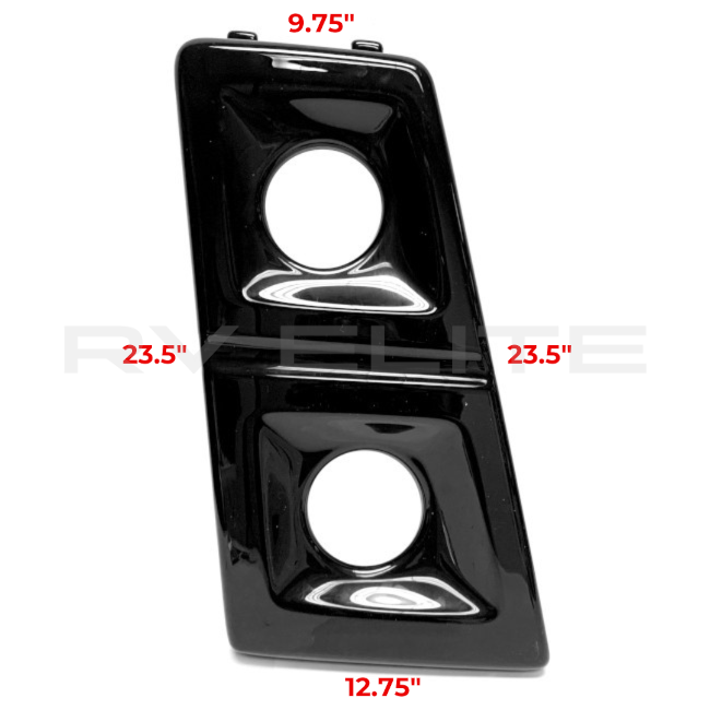 RV Rear Tail light Bezel Black ABS at RV Elite Parts - American Coach, Holiday Rambler, Fleetwood, Monaco Coach
