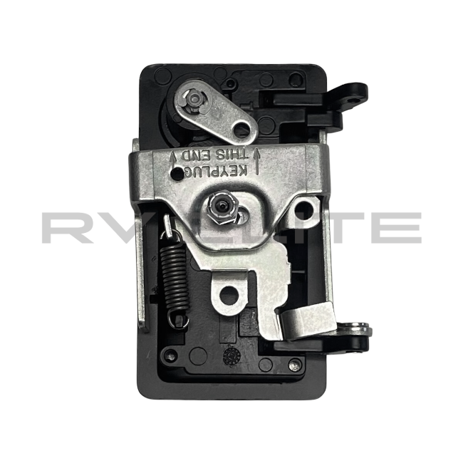 RV Entry Door Handle Rectangular Lock, REV Group - American Coach, Holiday Rambler, Fleetwood, Monaco Coach