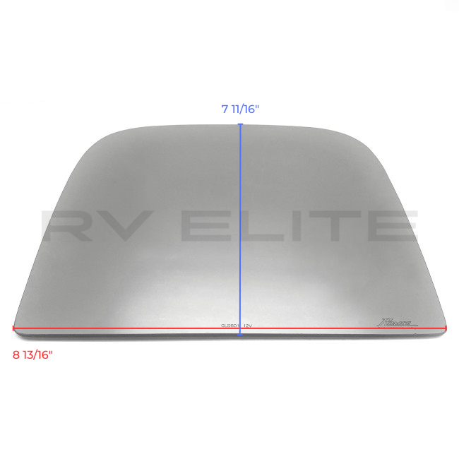 RV Upper Mirror Heated Flat Glass Replacement Kit | For Class A Motorhomes & RVs - American Coach, Holiday Rambler, Fleetwood, Monaco Coach