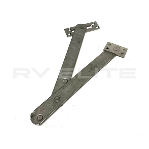 New - RV Swing Arm for Entry Door Stainless Steel Short Version 10101924, (hinge, closer, swing arm, scissor closures), REV Group - American Coach, Holiday Rambler, Fleetwood, Monaco Coach
