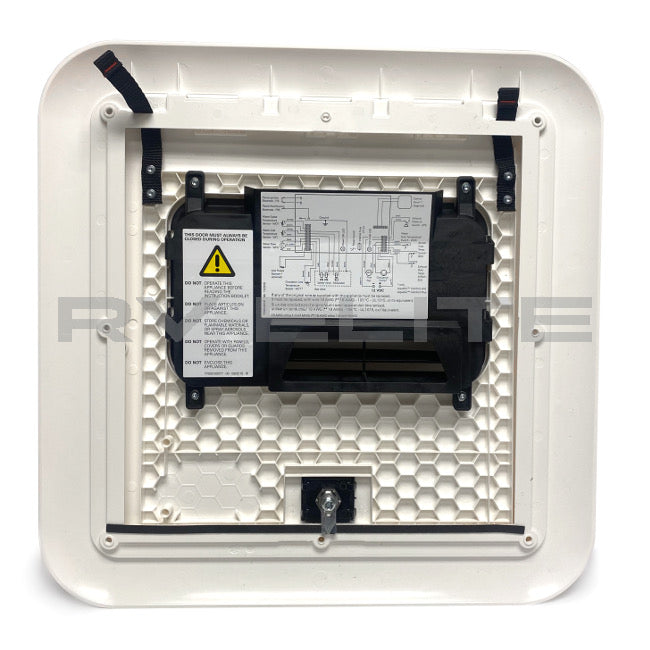 RV Truma Water Heater Door 10031266, REV Group - American Coach, Holiday Rambler, Fleetwood, Monaco Coach