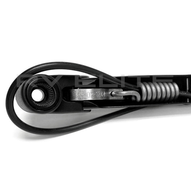 RV J-Hook 30" Wiper Arm 33° Left, 10° Down | For Class A Motorhomes & RVs - American Coach, Holiday Rambler, Fleetwood, Monaco Coach
