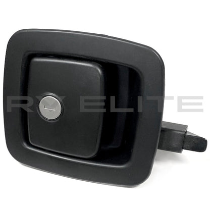 RV Locking Baggage Door Handle Black, with Plunger TM2001