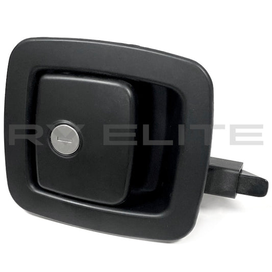 RV Locking Baggage Door Handle Black, with Plunger TM2001