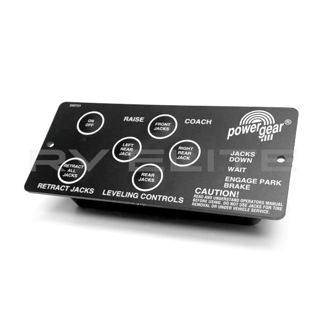 RV Power Gear leveling Control Pad 500731 | For Class A Motorhomes & RVs - American Coach, Holiday Rambler, Fleetwood, Monaco Coach