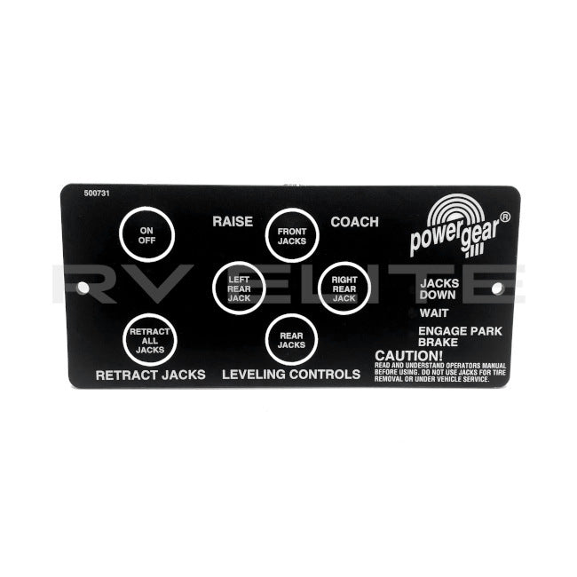 RV Power Gear leveling Control Pad 500731 | For Class A Motorhomes & RVs - American Coach, Holiday Rambler, Fleetwood, Monaco Coach