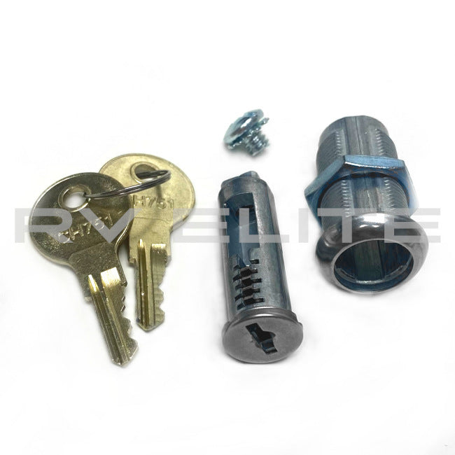 RV CH751 Key Set with Lock Cylinder 1 3/8" | For Class A Motorhomes & RVs - American Coach, Holiday Rambler, Fleetwood, Monaco Coach
