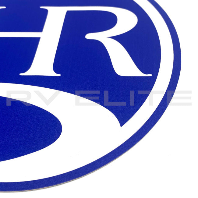 RV Holiday Rambler Blue Logo Decal 7.5
