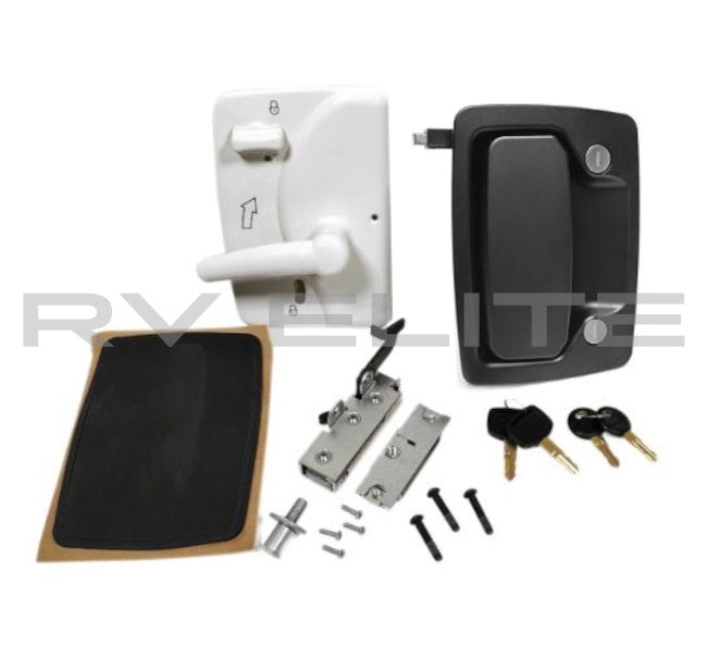 RV Interior & Exterior Entry Door Handle Kit, Short Deadbolt