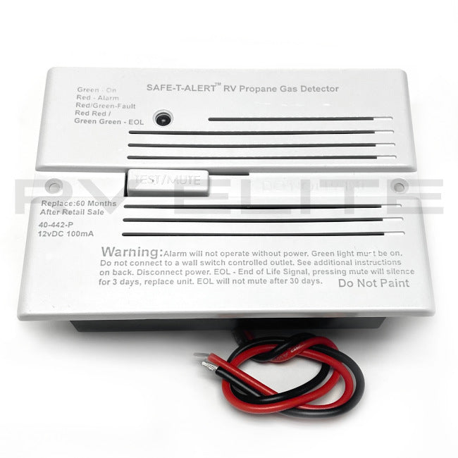 RV Safe-T-Alert Propane Alarm 12V White 40-442-P | For Class A Motorhomes & RVs - American Coach, Holiday Rambler, Fleetwood, Monaco Coach