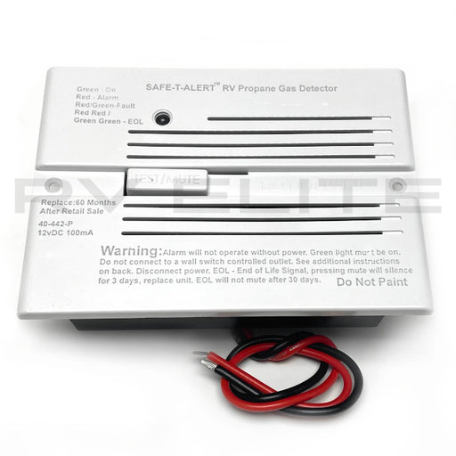 RV Safe-T-Alert Propane Alarm 12V White 40-442-P | For Class A Motorhomes & RVs - American Coach, Holiday Rambler, Fleetwood, Monaco Coach