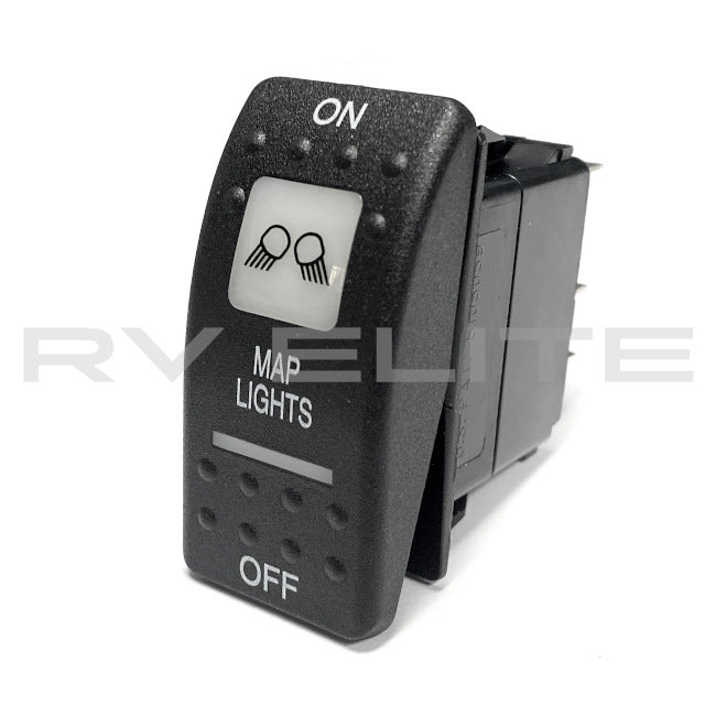 RV Map Lights On/Off Switch 4-Prong 12V | For Class A Motorhomes & RVs - American Coach, Holiday Rambler, Fleetwood, Monaco Coach