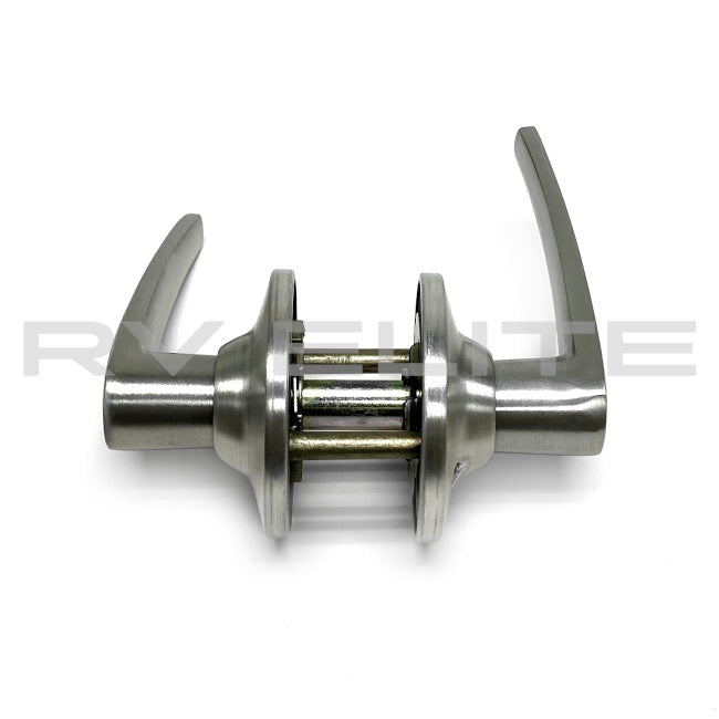 RV Interior Door Handle Lever Kit in Brushed Nickel | For Class A Motorhomes & RVs - American Coach, Holiday Rambler, Fleetwood, Monaco Coach