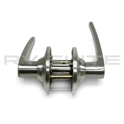 RV Interior Door Handle Lever Kit in Brushed Nickel | For Class A Motorhomes & RVs - American Coach, Holiday Rambler, Fleetwood, Monaco Coach