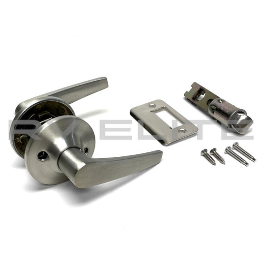 RV Interior Door Handle Lever Kit in Brushed Nickel | For Class A Motorhomes & RVs - American Coach, Holiday Rambler, Fleetwood, Monaco Coach