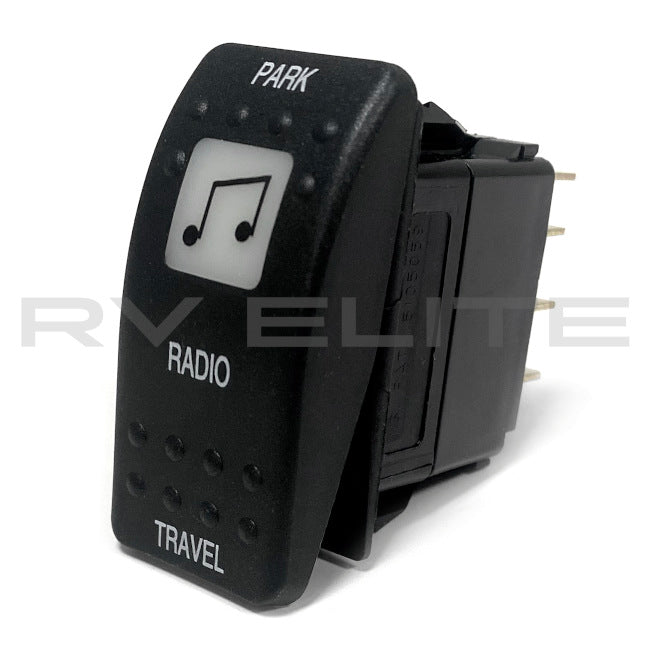 RV Radio On/Off Switch 5-Prong 12V | For Class A Motorhomes & RVs - American Coach, Holiday Rambler, Fleetwood, Monaco Coach