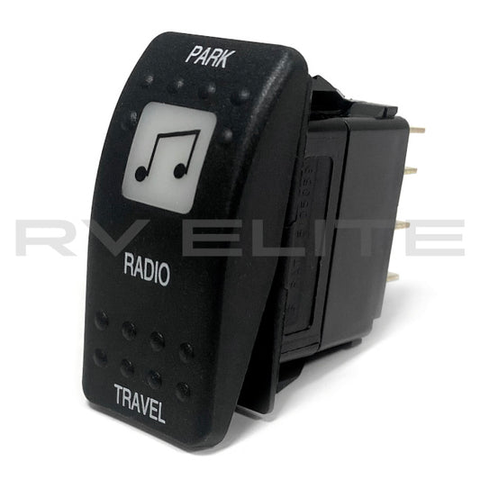 RV Radio On/Off Switch 5-Prong 12V | For Class A Motorhomes & RVs - American Coach, Holiday Rambler, Fleetwood, Monaco Coach