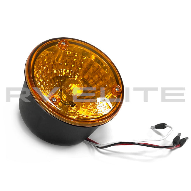 RV 4" Amber Lens Turn Light 12V 10005485 | For Class A Motorhomes & RVs - American Coach, Holiday Rambler, Fleetwood, Monaco Coach