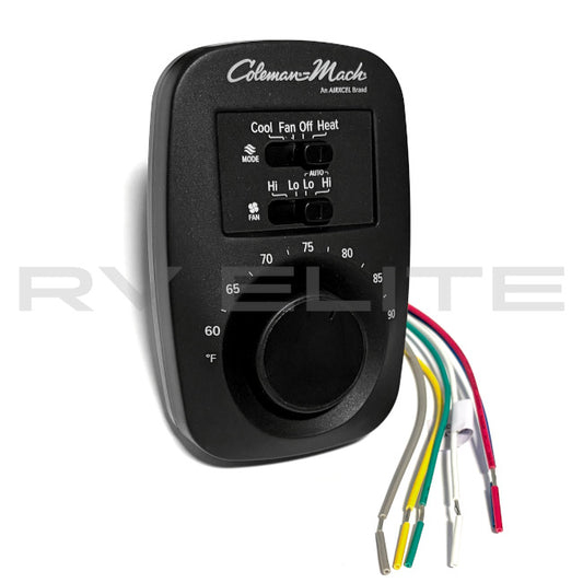 RV Coleman Mach Wall Thermostat 12V Heat/Cool/Fan | For Class A Motorhomes & RVs - American Coach, Holiday Rambler, Fleetwood, Monaco Coach