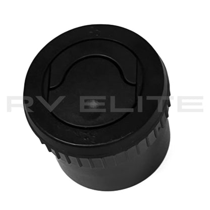 RV Black Dash Vent/Louver 2.5" Round 10006427 | For Class A Motorhomes & RVs - American Coach, Holiday Rambler, Fleetwood, Monaco Coach