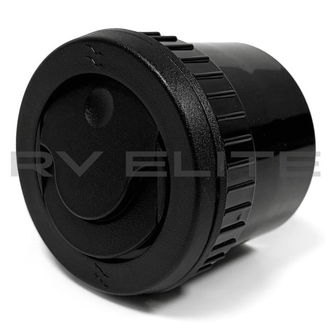 RV Black Dash Vent/Louver 2.5" Round 10006427 | For Class A Motorhomes & RVs - American Coach, Holiday Rambler, Fleetwood, Monaco Coach