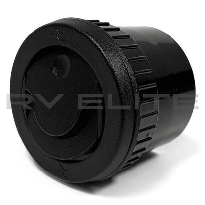 RV Black Dash Vent/Louver 2.5" Round 10006427 | For Class A Motorhomes & RVs - American Coach, Holiday Rambler, Fleetwood, Monaco Coach