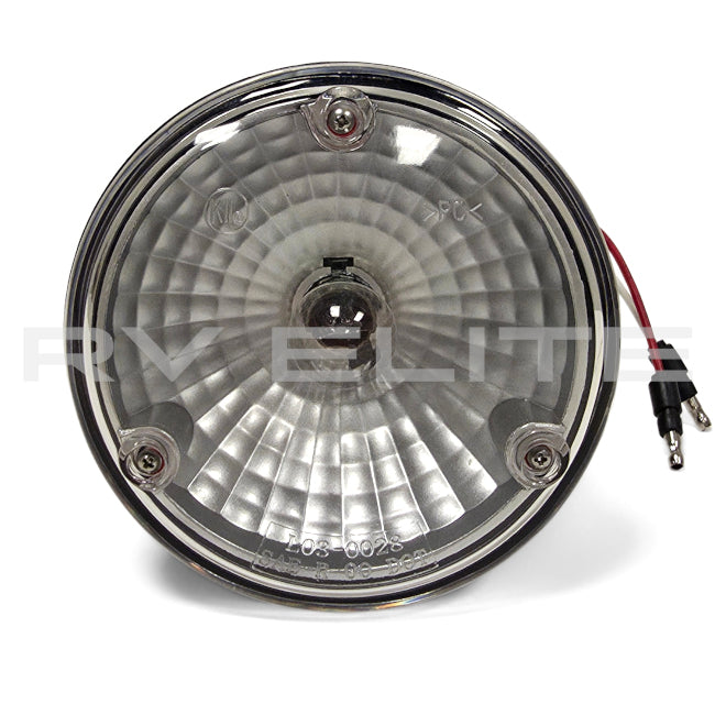 RV 4" Clear Lens / Clear Bulb Backup Light 10005491 | For Class A Motorhomes & RVs - American Coach, Holiday Rambler, Fleetwood, Monaco Coach