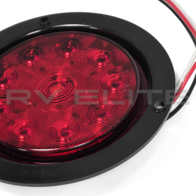 RV 4" Red LED Stop/Turn Tail Light 12V 10005453 | For Class A Motorhomes & RVs - American Coach, Holiday Rambler, Fleetwood, Monaco Coach