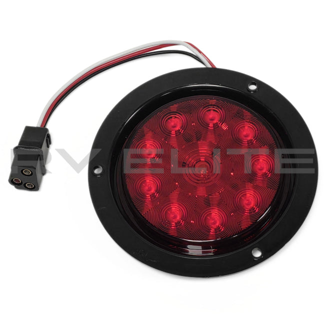 RV 4" Red LED Stop/Turn Tail Light 12V 10005453 | For Class A Motorhomes & RVs - American Coach, Holiday Rambler, Fleetwood, Monaco Coach