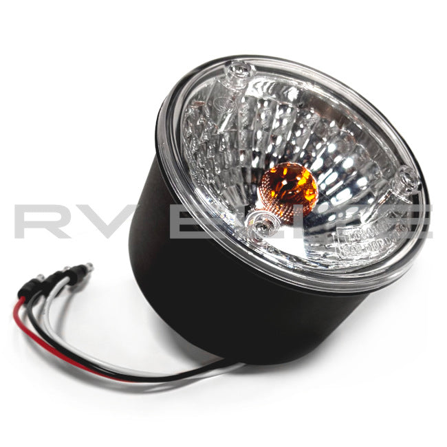 RV 4" Clear Lens / Amber Bulb Turn Light 12V 10768402 | For Class A Motorhomes & RVs - American Coach, Holiday Rambler, Fleetwood, Monaco Coach