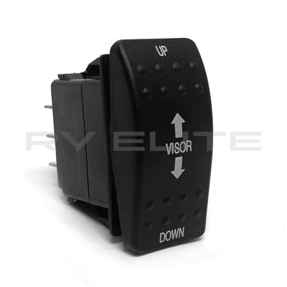 RV Power Sun Visor Up/Down Switch 12V | For Class A Motorhomes & RVs - American Coach, Holiday Rambler, Fleetwood, Monaco Coach