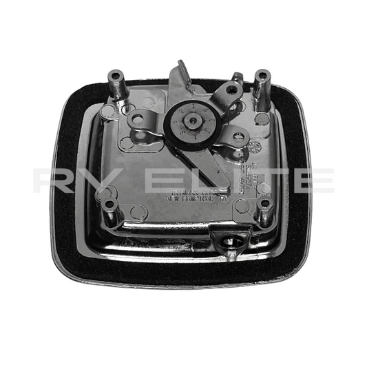 RV Chrome Luggage Door Handle, No Cylinder | For Class A Motorhomes & RVs - American Coach, Holiday Rambler, Fleetwood, Monaco Coach