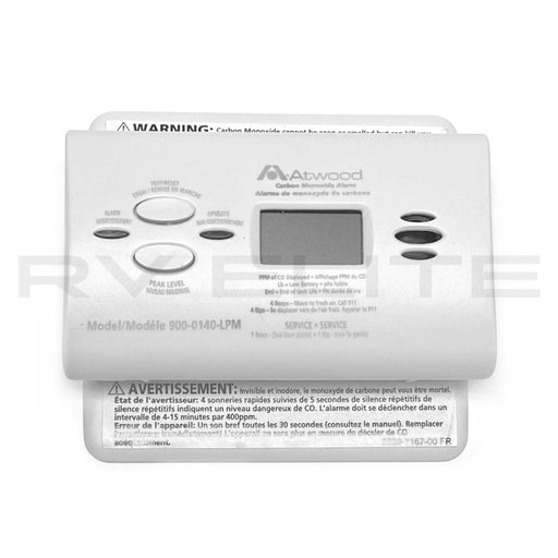 RV Atwood Carbon Monoxide Alarm Battery Powered 900-0140-LPM | For Class A Motorhomes & RVs - American Coach, Holiday Rambler, Fleetwood, Monaco Coach