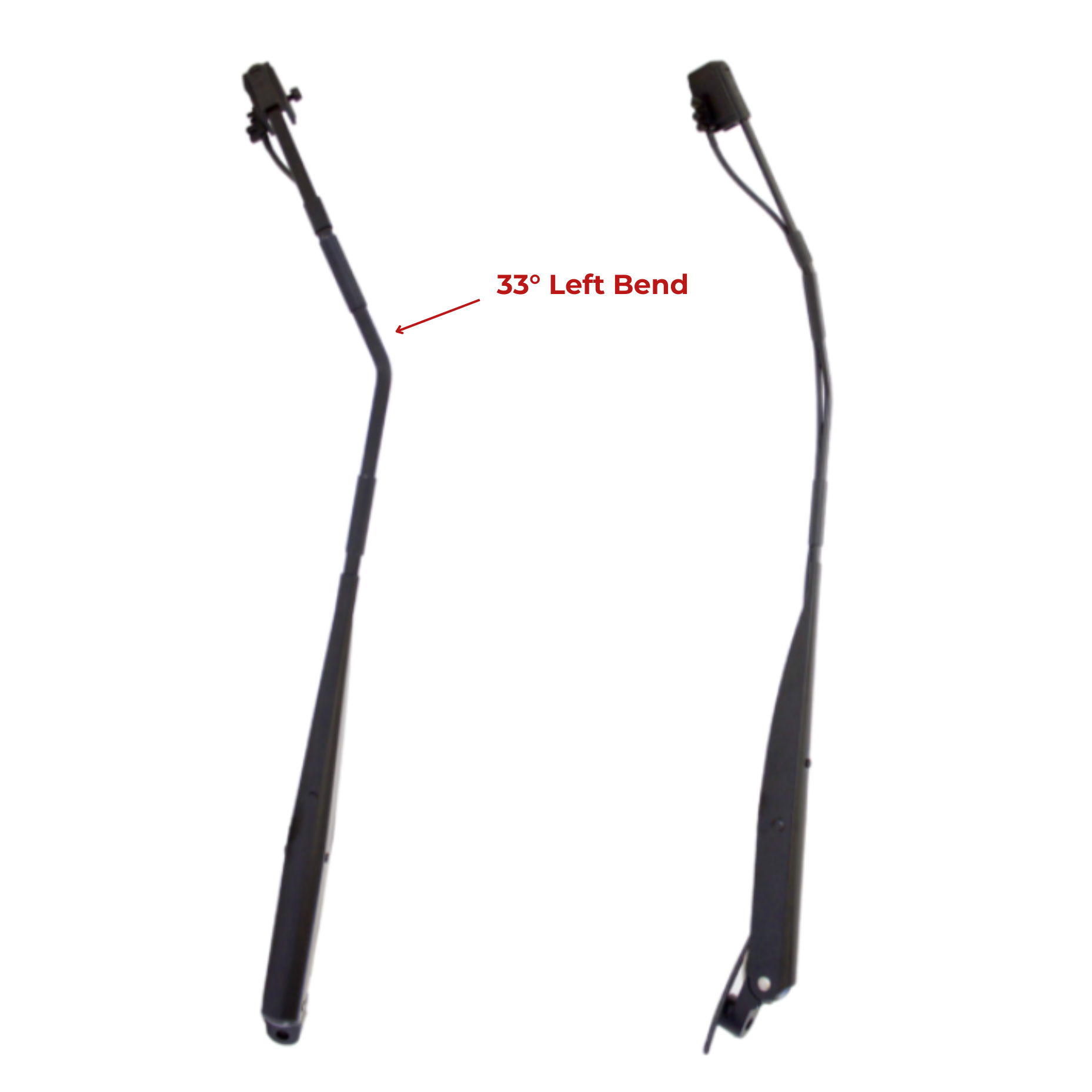 RV Saddle Mount 27" Wiper Arm, 33° Left 10114499 | For Class A Motorhomes & RVs - American Coach, Holiday Rambler, Fleetwood, Monaco Coach