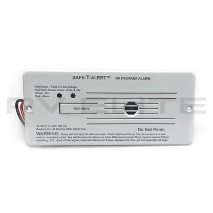 RV Safe-T-Alert Propane Alarm 12V Horizontal White 6.25" x 2.75" | For Class A Motorhomes & RVs - American Coach, Holiday Rambler, Fleetwood, Monaco Coach
