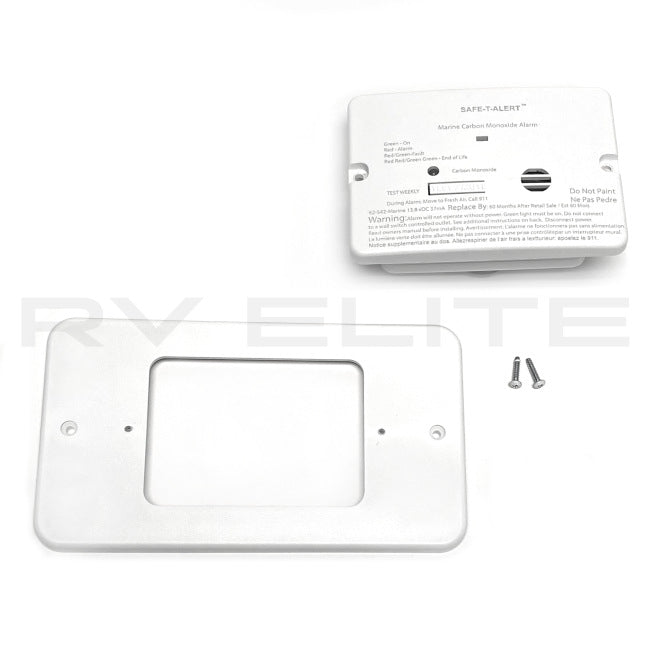 RV Safe-T-Alert Carbon Monoxide Detector White with Bezel | For Class A Motorhomes & RVs - American Coach, Holiday Rambler, Fleetwood, Monaco Coach
