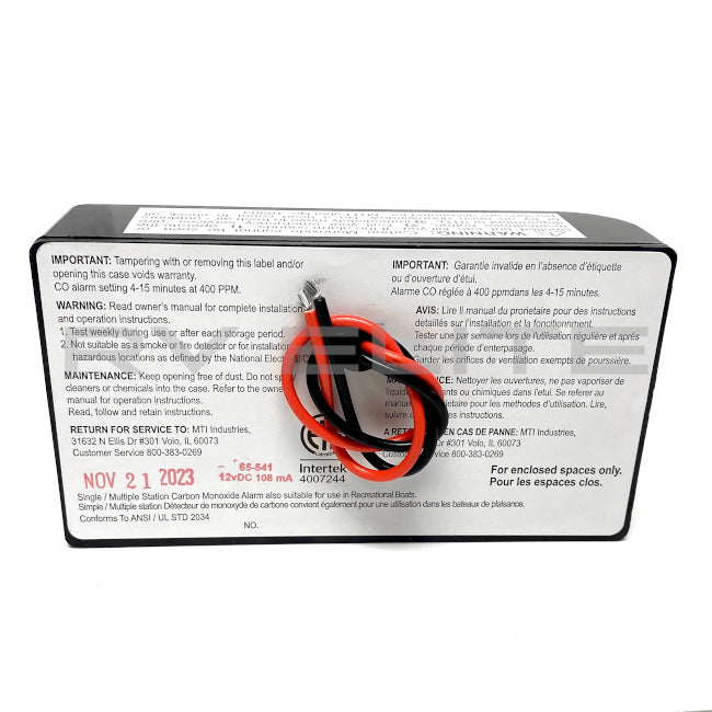 RV Safe-T-Alert Carbon Monoxide Alarm - For class A RVs including American Coach, Fleetwood, Monaco, and Holiday Rambler.