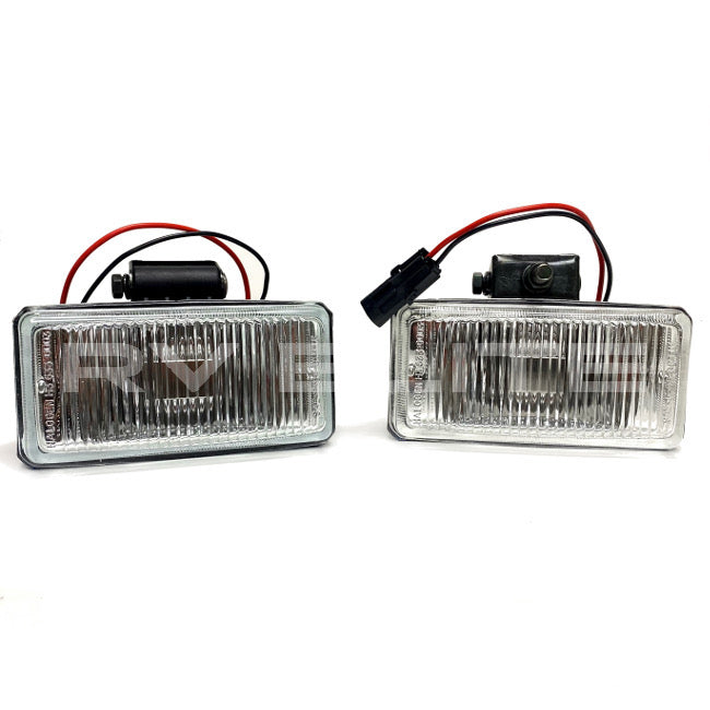 New - RV Fog Light Pair Clear Rectangle 10084782, REV Group - American Coach, Holiday Rambler, Fleetwood, Monaco Coach