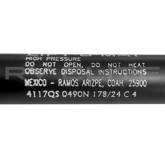 RV Gas Strut 110 lbs. 21 Inches Stabilus Lift-O-Mat 4117QS, REV Group - American Coach, Holiday Rambler, Fleetwood, Monaco Coach