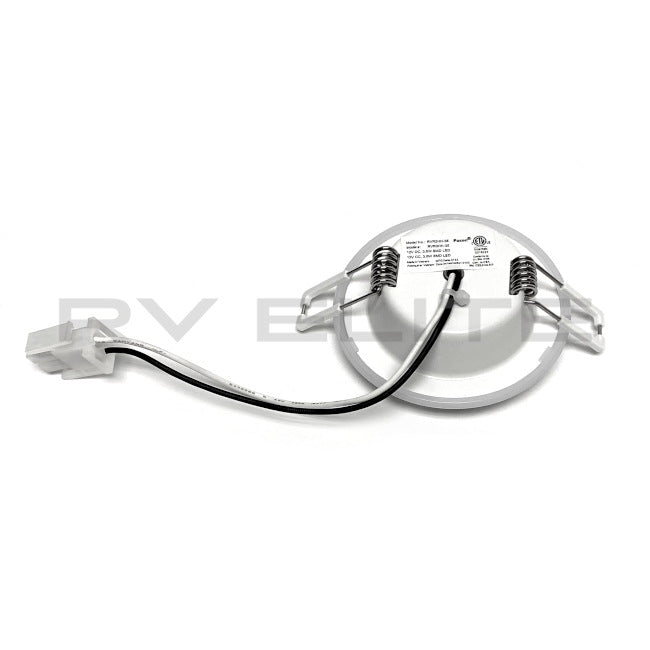 RV Round Puck Light Plastic 12V 3", REV Group - American Coach, Holiday Rambler, Fleetwood, Monaco Coach