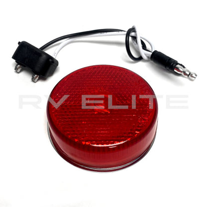 RV Round RED Side Marker Light , REV Group - American Coach, Holiday Rambler, Fleetwood, Monaco Coach