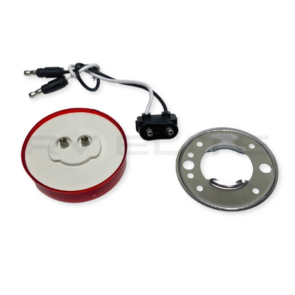 RV Round RED Side Marker Light , REV Group - American Coach, Holiday Rambler, Fleetwood, Monaco Coach
