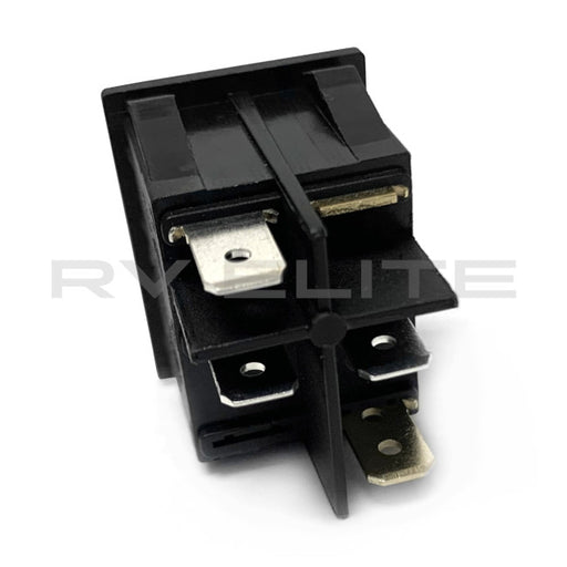 RV 12V Momentary Switch with Amber Light - RV Elite Parts - American Coach, Holiday Rambler, Fleetwood, Monaco Coach