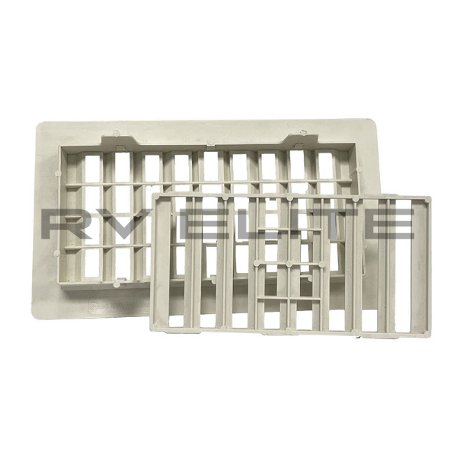 RV Floor Register Vent 9.25" x 5.25" White | For Class A Motorhomes & RVs - American Coach, Holiday Rambler, Fleetwood, Monaco Coach