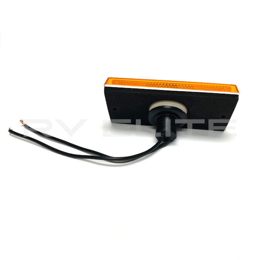RV Rectangular Amber Clearance Side Marker Light 12V | For Class A Motorhomes & RVs - American Coach, Holiday Rambler, Fleetwood, Monaco Coach