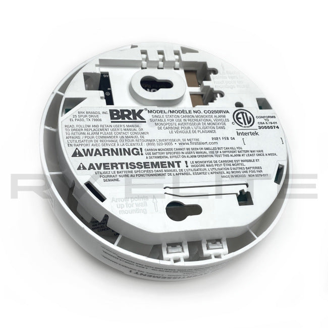 RV Carbon Monoxide Detector Battery Powered 9V | For Class A Motorhomes & RVs - American Coach, Holiday Rambler, Fleetwood, Monaco Coach