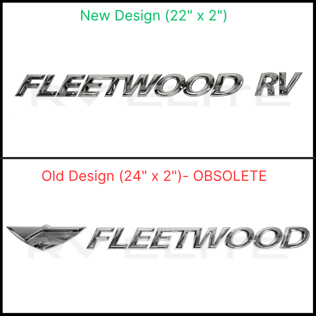 RV Fleetwood Emblem Shield 2" x 22"