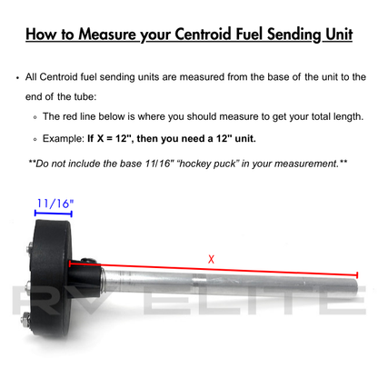 RV Fuel Sending 14.25" Unit 10112042 | For Class A Motorhomes & RVs - American Coach, Holiday Rambler, Fleetwood, Monaco Coach