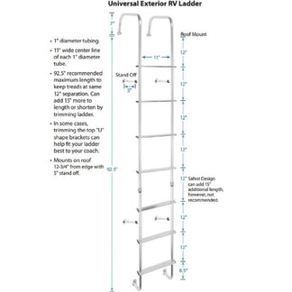 RV Universal Outdoor Rear Ladder – RV Elite Parts